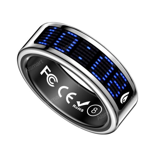 B2B OEM ODM manufacturer SR16 premium intelligent health ring TFT premium display touch control wireless charging 5ATM waterproof