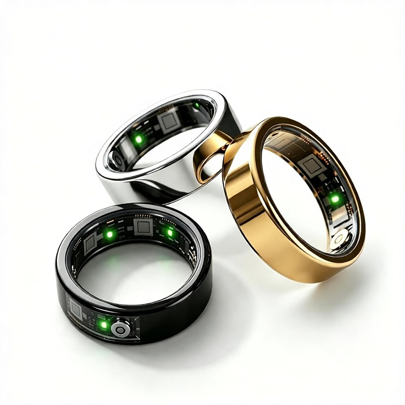 Titanium Alloy SR09 Smart‑Ring Daily Wearing View