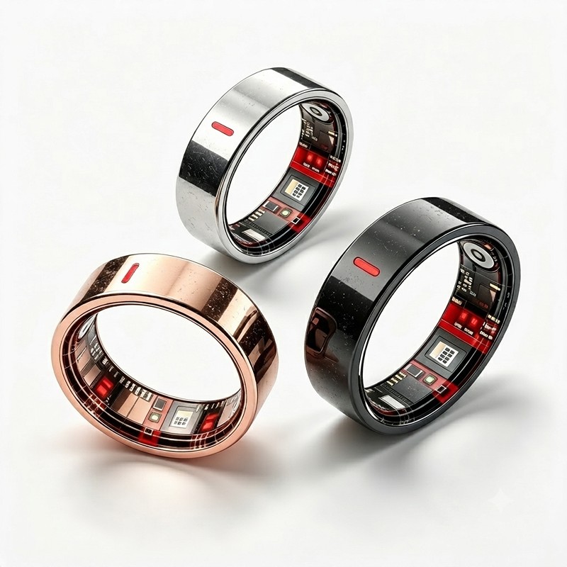 IP68 Waterproof TK20 Stainless‑Steel Smart Ring, Heart Rate Sleep Health Fitness Wearable Tracker