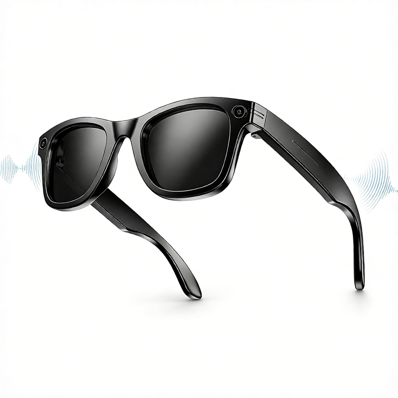 AI Audio Smart Eyewear, ENC Dual‑Microphone Bluetooth Call,  Voice Translation, 8MP Camera Smart Glasses W610T - Smart G...