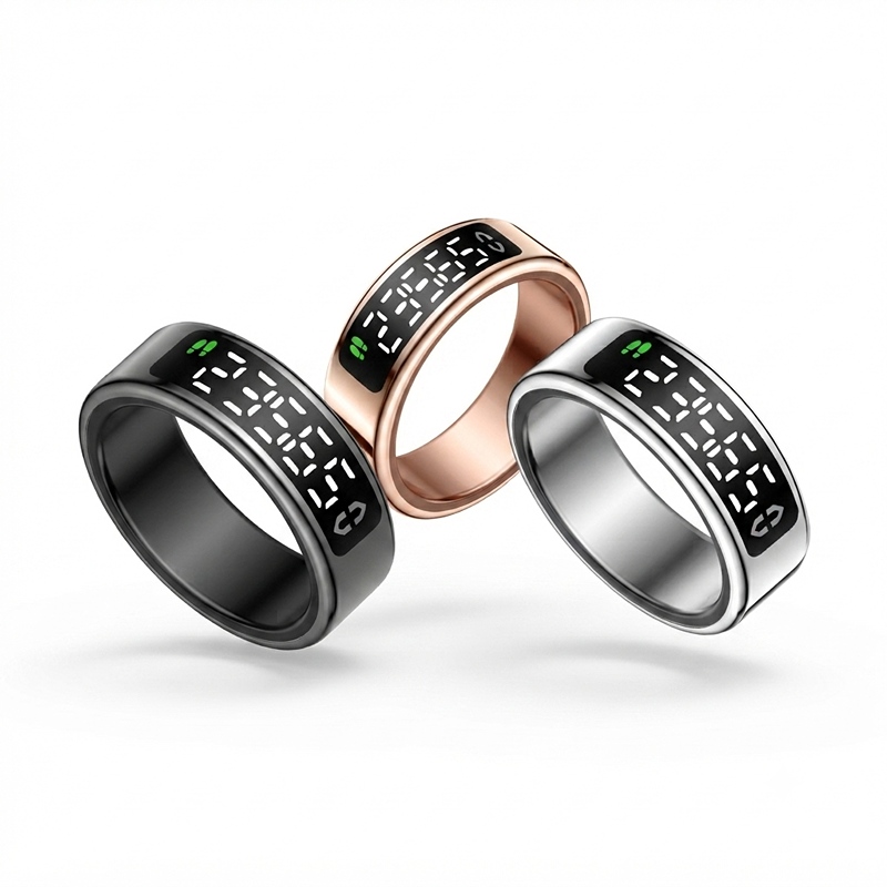 Display Smart Ring Wearable Intelligent Ring with LED Display & Touch Screen, B2B Manufacturer Factory Direct Supply S...