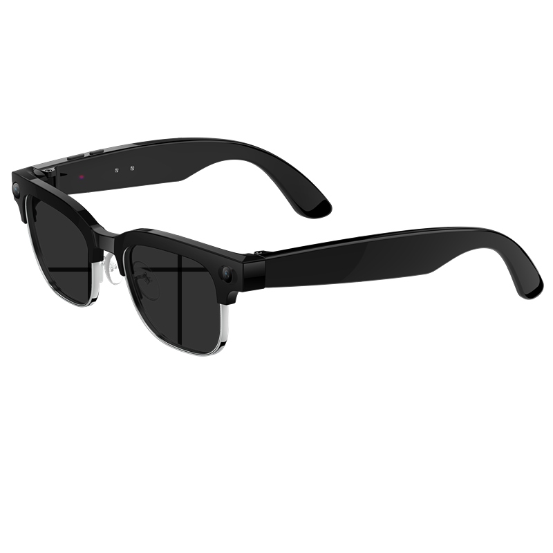 8MP HD Camera AI Smart Glasses (Interpolated 32MP), Business‑style Metal Half‑frame W630T - Smart Glasses - AISmart Te...