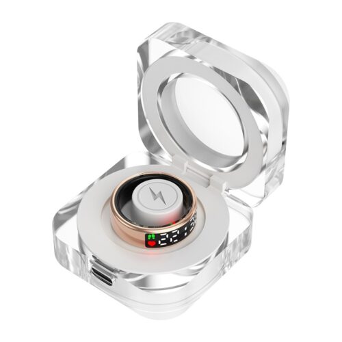 Smart Ring Charging Case Crystal Clear Magnetic Charging Case 500mAh Type‑C For Smart Ring | OEM ODM Supplier - Charging...