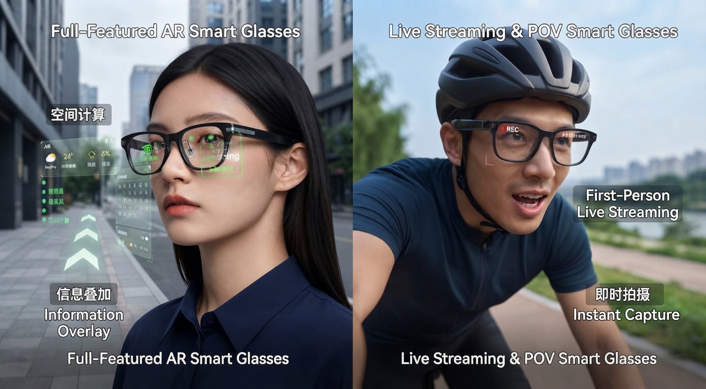 Who Rules the Future? The Ultimate Showdown Between AR Smart Glasses and Live-Streaming/POV Eyewear